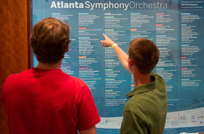 Students at the Atlanta Symphony Orchestra